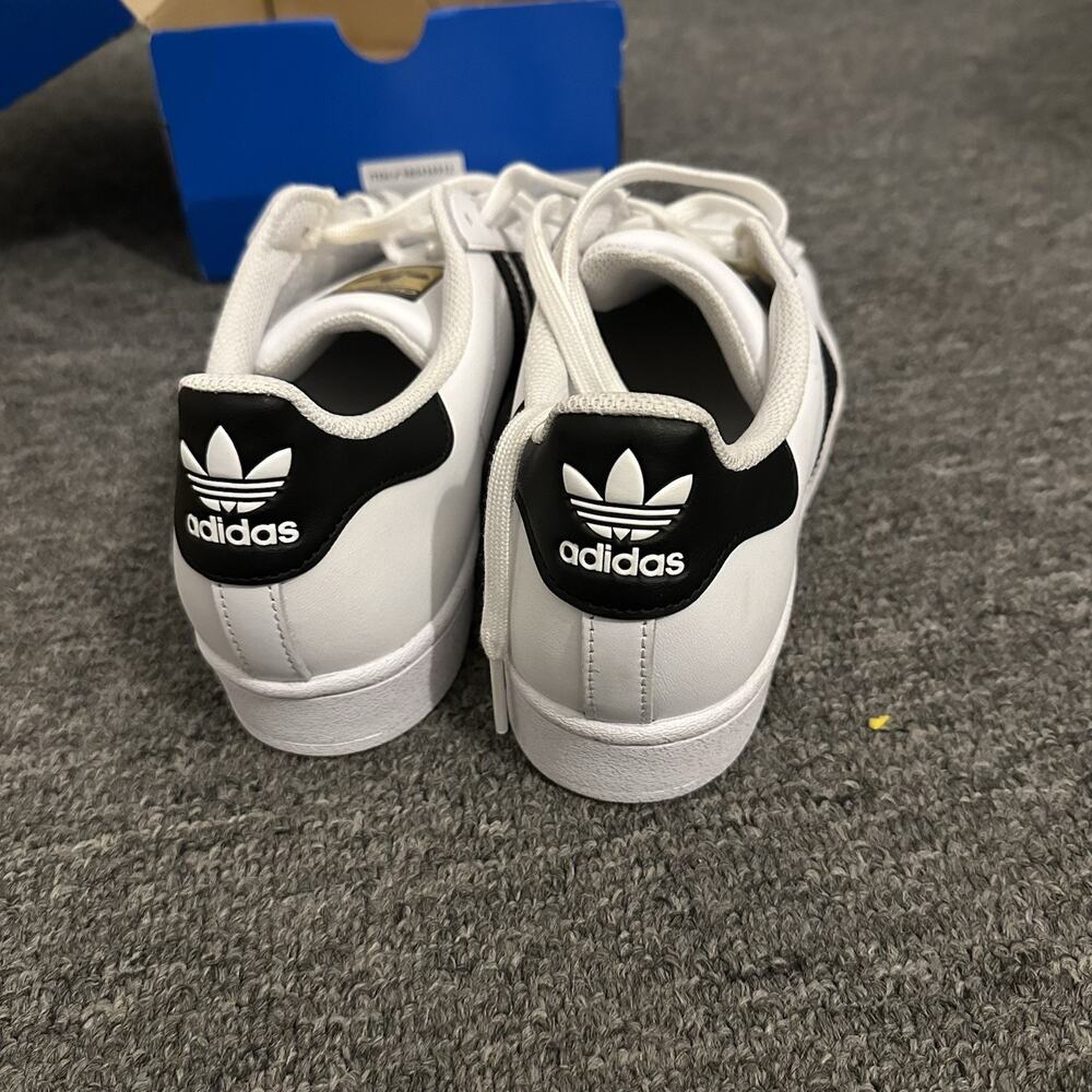 Adidas Originals Superstar Shoes Mens Sz 8 White Black Casual Sneakers - Picture 5 of 8